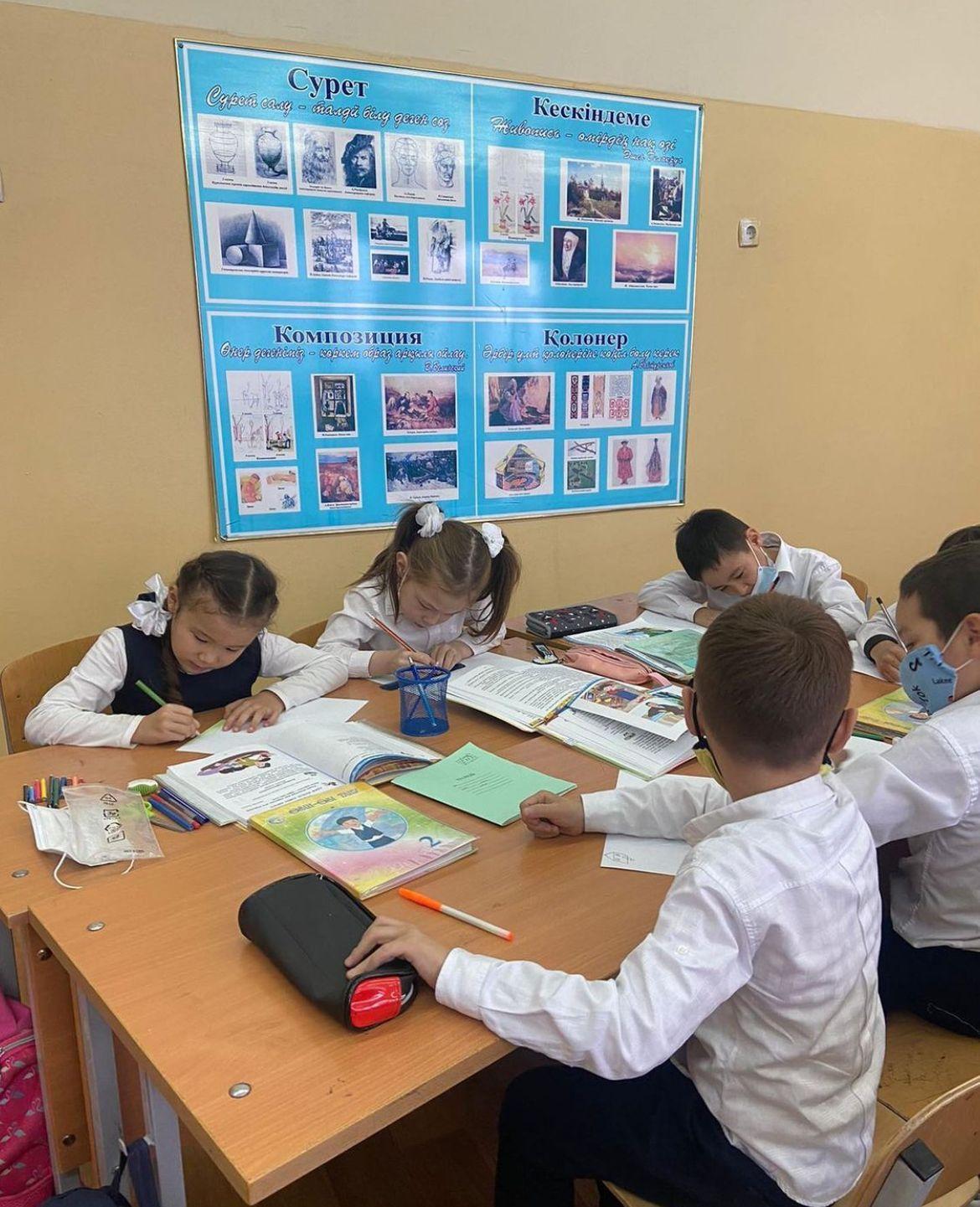 Жалпыадамзаттық  құндылықтар  тақырыбында 2-3 сыныптар  арасында сурет, шығарма, эссе  байқаулары өтті.